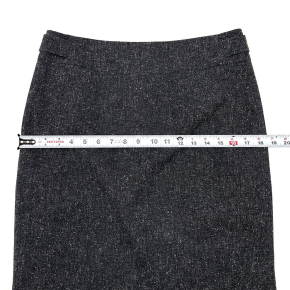 Rafaella Black Tweed-Style Polyester Straight Pencil Skirt Women's 4 30x20" - Picture 5 of 12